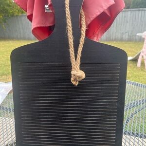 Black Cutting Board with Rope Handle
